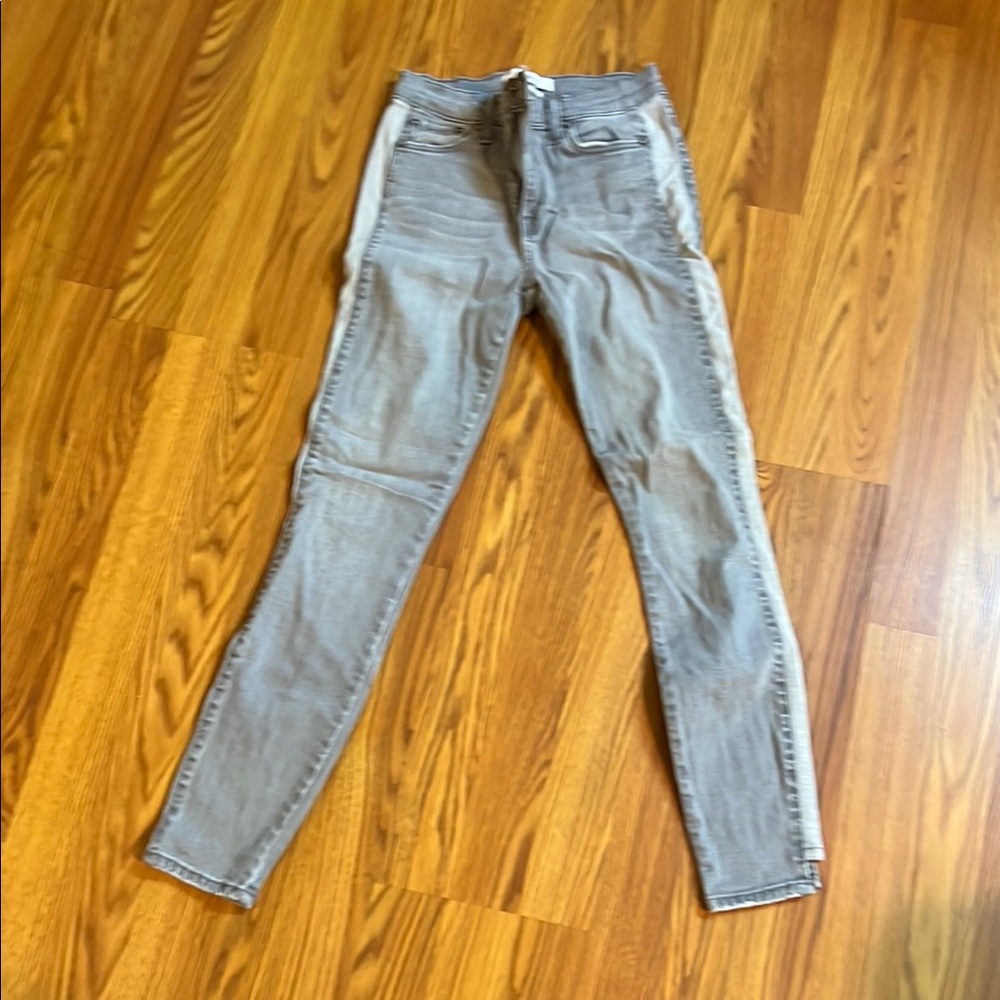 Gray Two Colors,Skinny Jeans Size 25
